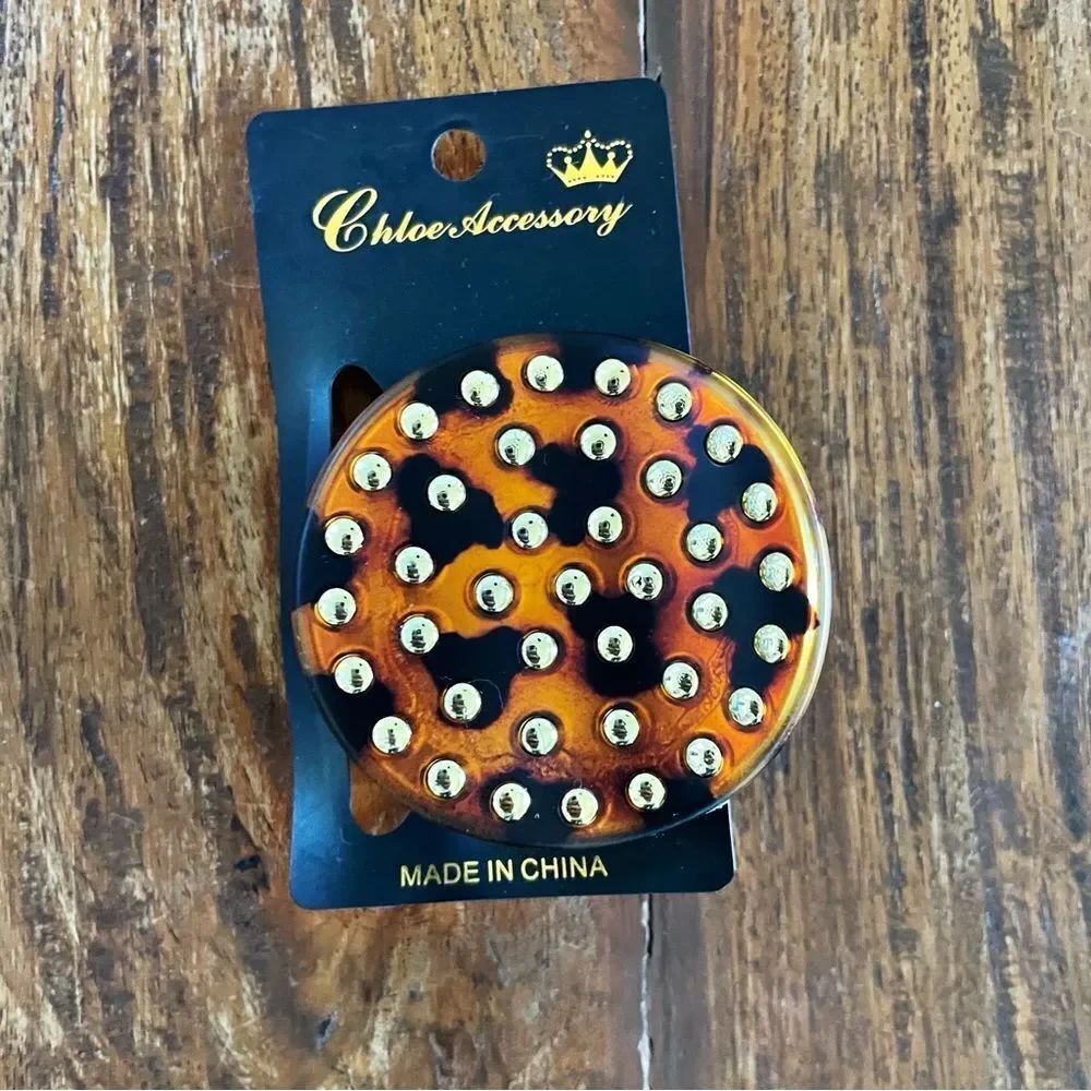 Chloe Accessory Hair Clip with Gold Studs